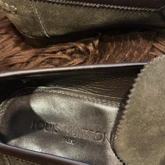 Original Louis Vuitton Loafers (used) Dark Green or Army green - Picture 3 of 7
